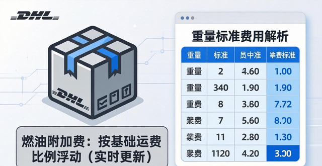 DHL国际快递重量标准与费用解析