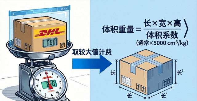DHL快递如何计算体积重量？