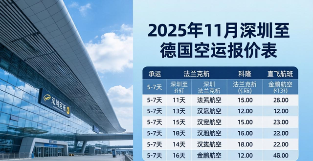 2025年11月深圳至德国空运报价表-最新价格一览
